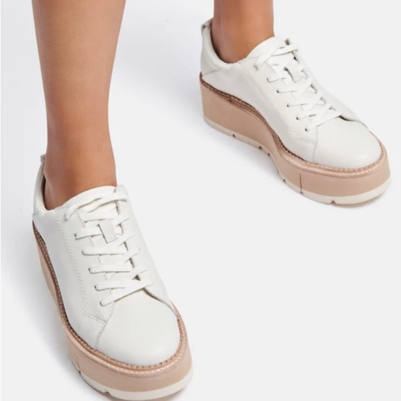 Dolce Vita Toyah Sneakers Women’s 9 Shoes White Leather Platform - Picture 5 of 13